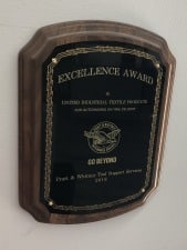 United Industrial Textile Products Supplier Excellence Award